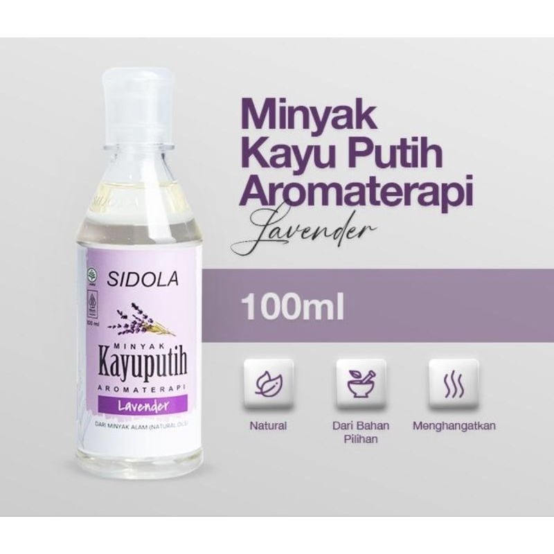 Minyak kayu putiht aromatherapy sidola lavender 100 ml/sidola minyak kayu putih/minyak kayu putih la