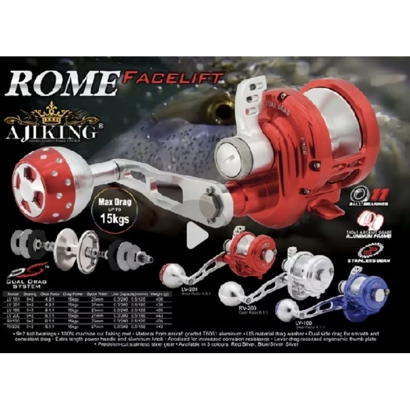 Reel OH AJIKING ROME RV 100 200