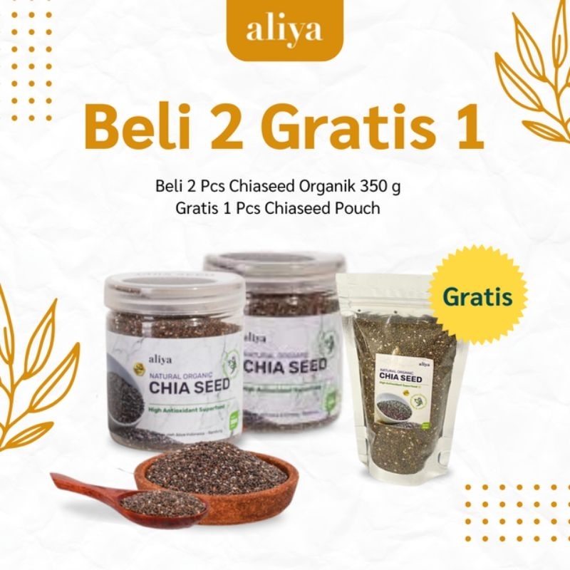 

Aliya - Chiaseed Organik 350g (2pcs) Free 1pcs Chiaseed Pouch 100gr 700gr Original