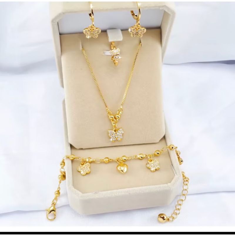 SET PERHIASAN ANAK KUPU KUPU CANTIK TITANIUM