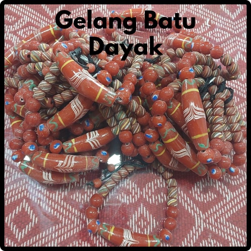 Gelsng Batu Dayak Motif Serut | Gelang Khas Kalimantan | Gelang Etnik