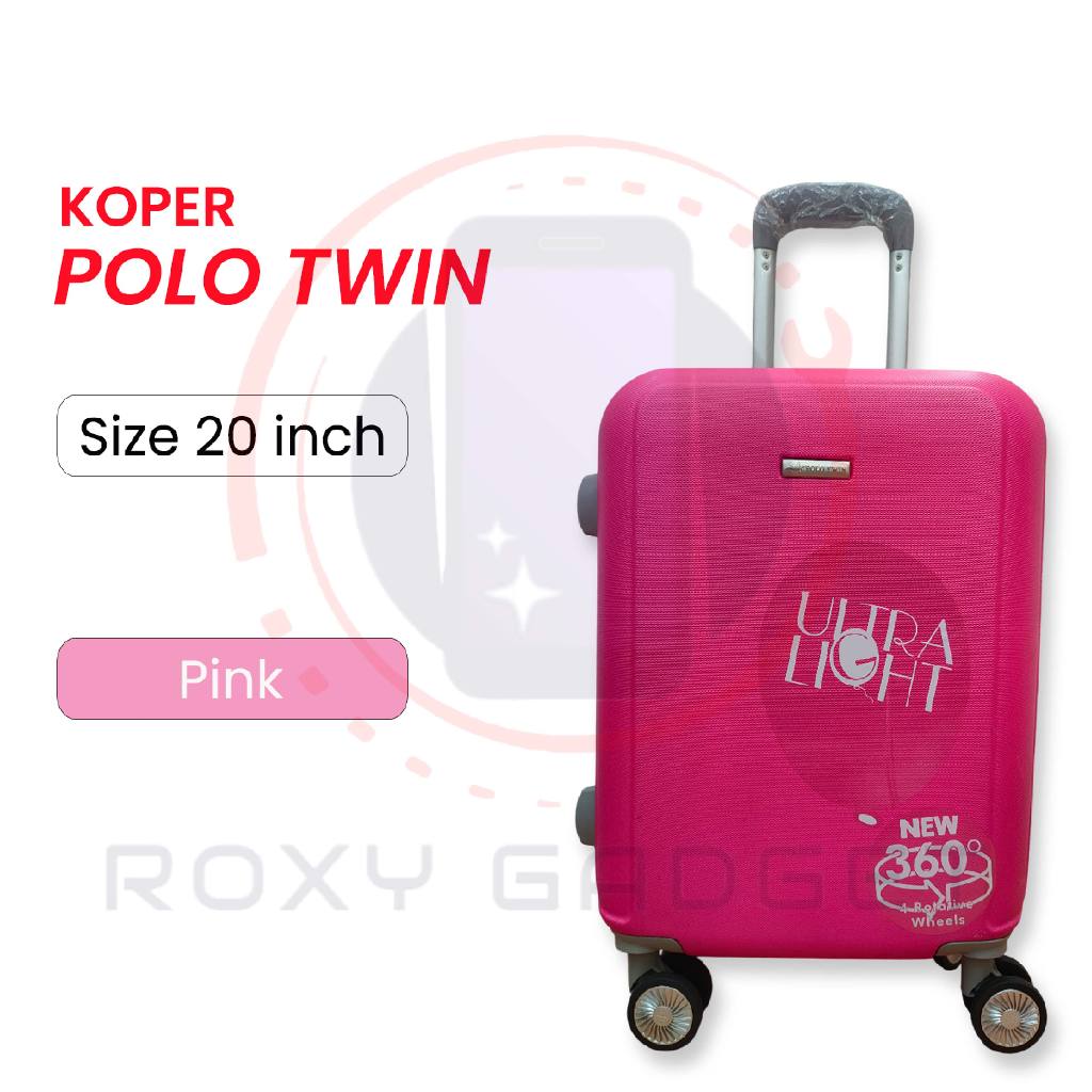 Koper Polo Twin 20 Inch - Travel Bag Troli Koper Kabin