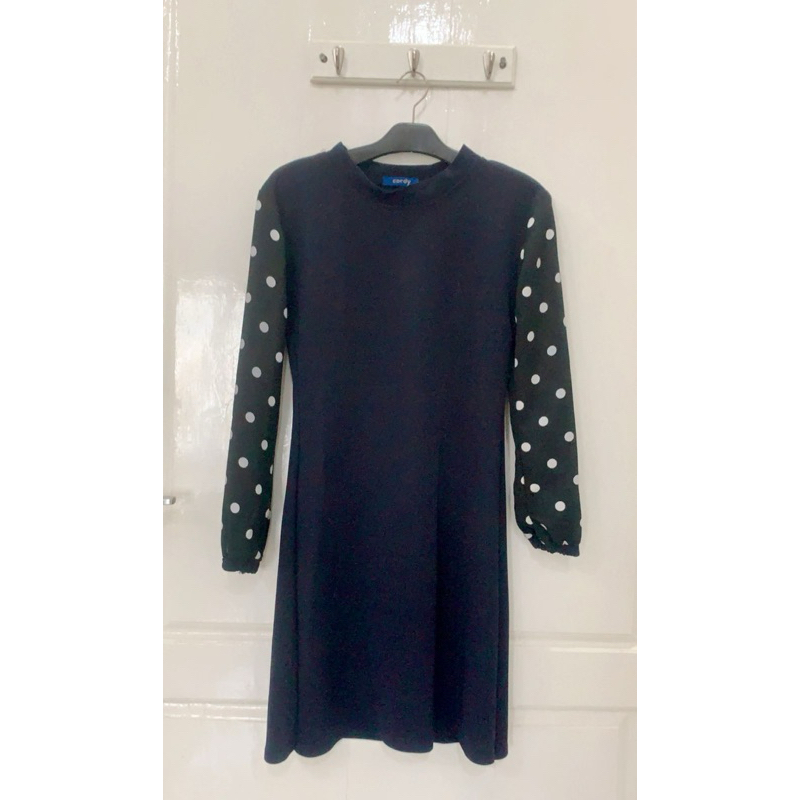 Preloved Dress Cordy Biru Dongker