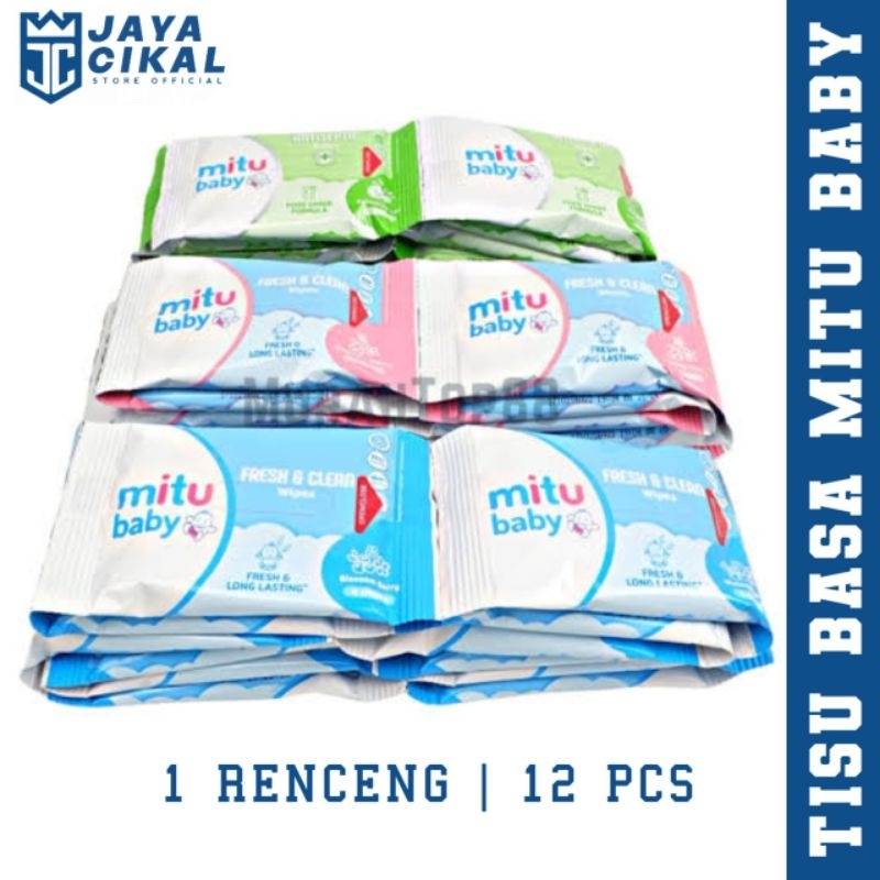 Tissue basah mitu baby - tisu basah bayi - 12 Pcs 1 renceng
