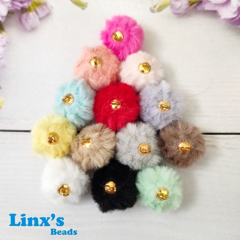 [1 pcs] Pompom Bulu Bandul 3 cm / Charm Pompom 3 cm