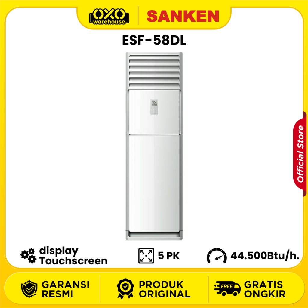 SANKEN AC  Floor Standing ESF-58DL Pendingin Ruangan Berdiri 5 PK Garansi Resmi