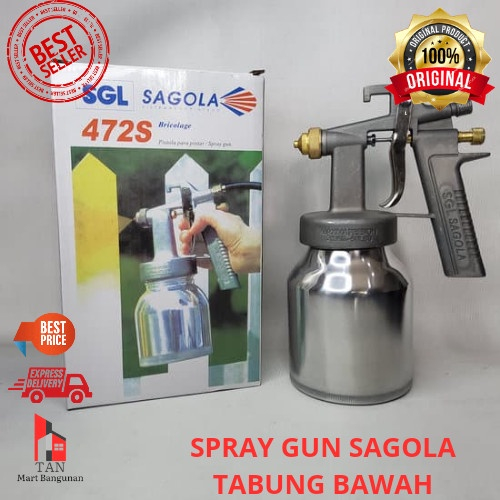 Spray Gun SAGOLA GNT Tabung Atas Bawah F75 472 PREMIUM ORIGINAL