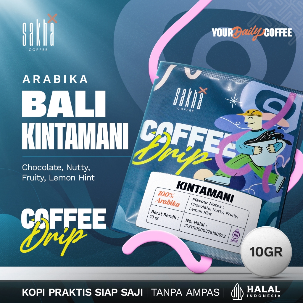 

Drip Bag Coffe Arabica Bali Kintamani Kopi Arabika Murni Siap Seduh Siap Minum