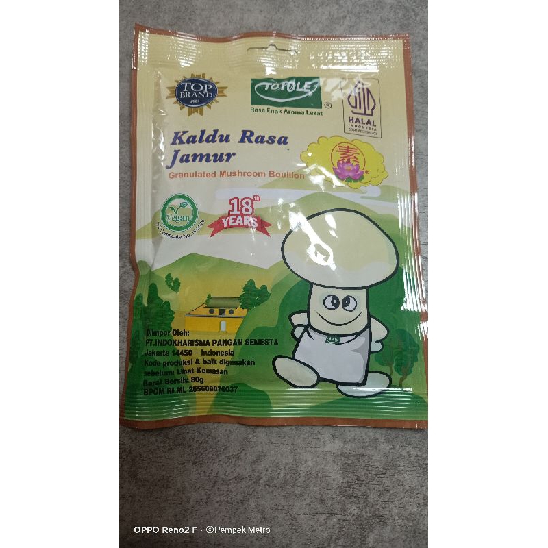 

TOTOLE KALDU JAMUR / VEGAN FOOD MUSHROOM 80gr