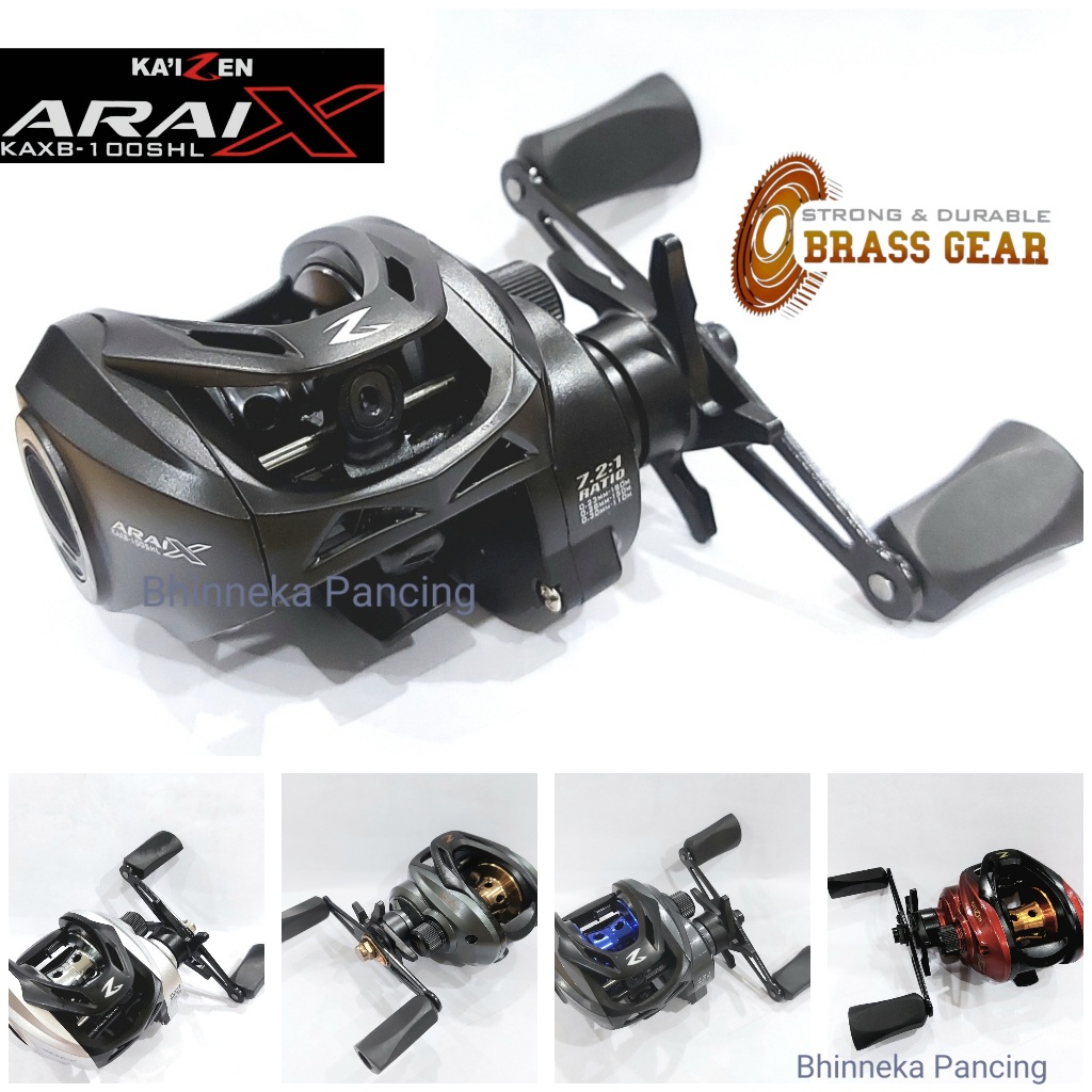 Reel BC Kaizen ARAI-X 100SHL Gear Ratio 7.2:1 Handle Kiri Bearing 3+1 Reel Baitcasting Reel BC Ril