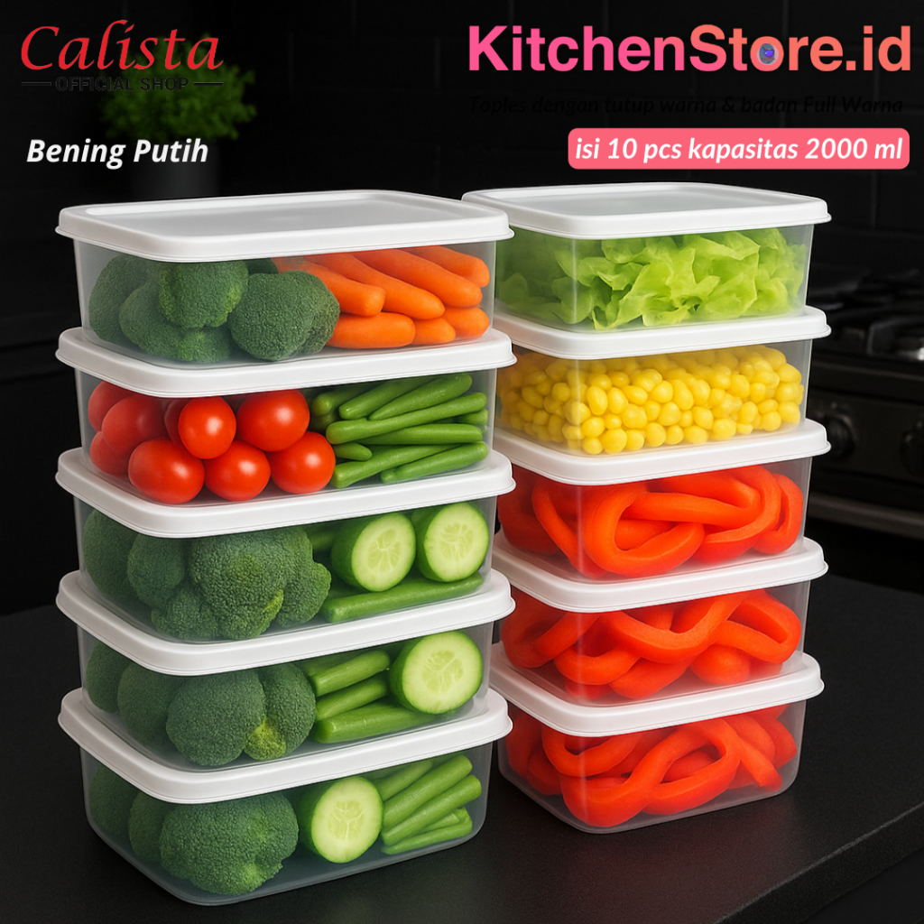 TOPLES PLASTIK BENING CALISTA RUMOI TOPLES KULKAS TEMPAT KOTAK WADAH BOX PENYIMPANAN MAKANAN BUMBU D