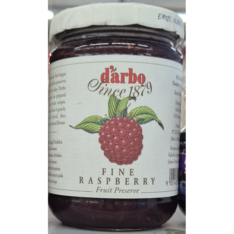 

Selai Buah Rasberry Halus D'ARBO Fine Raspberry Fruit Presever 450g - HK.