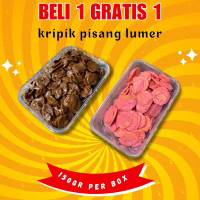 

(Beli 1 gratis 1) Kripik pisang coklat lumer