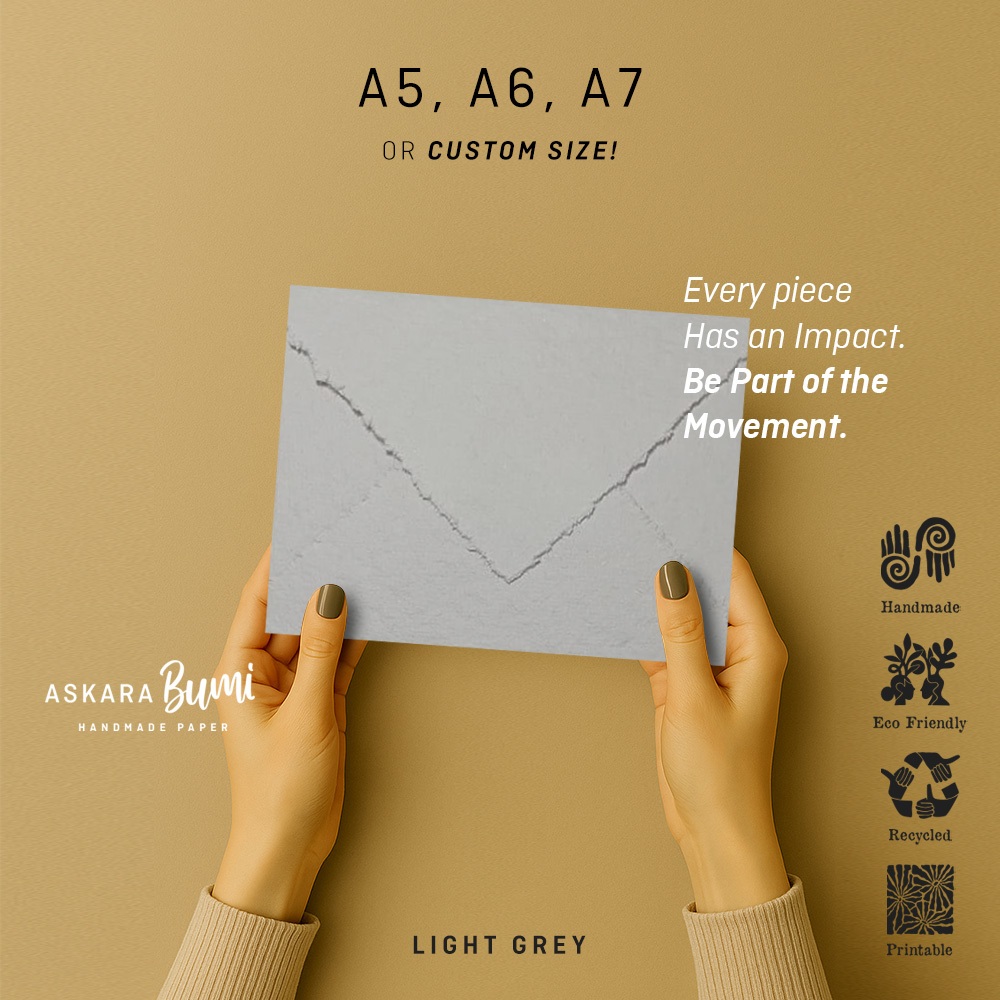 

Amplop Envelope kertas Daur Ulang // Handmade // Ramah Lingkungan // Eco Friendly // Light Grey