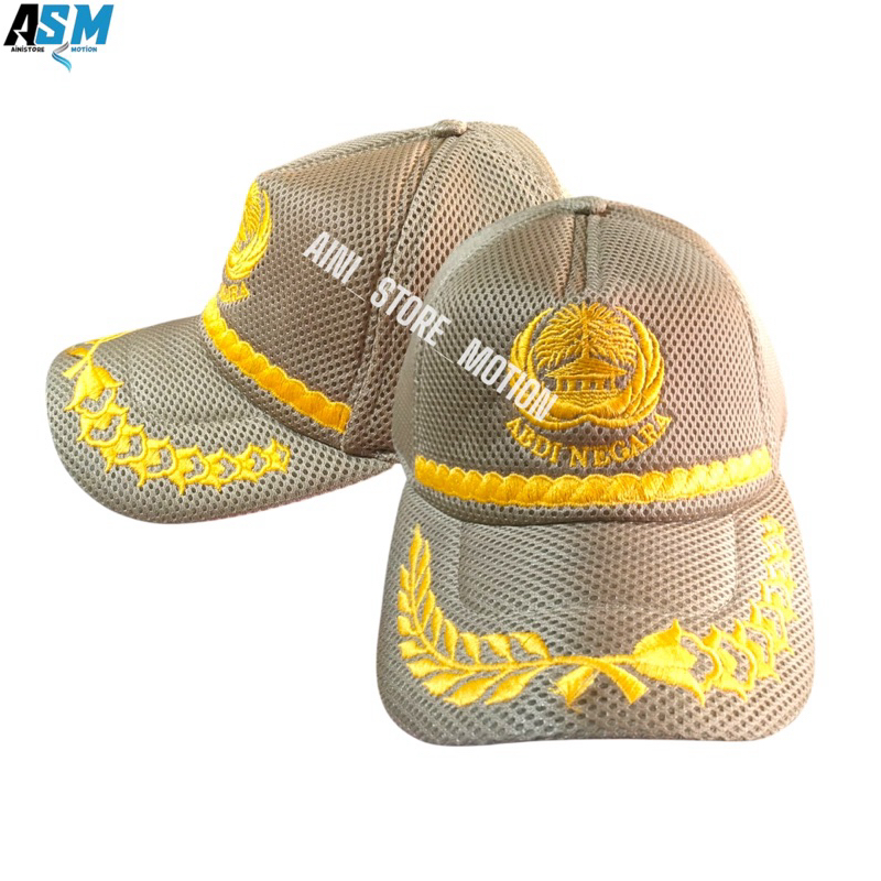 TOPI ABDI NEGARA TOPI ASN TOPI KORPRI | CREAM LIST KUNING BELA NEGARA
