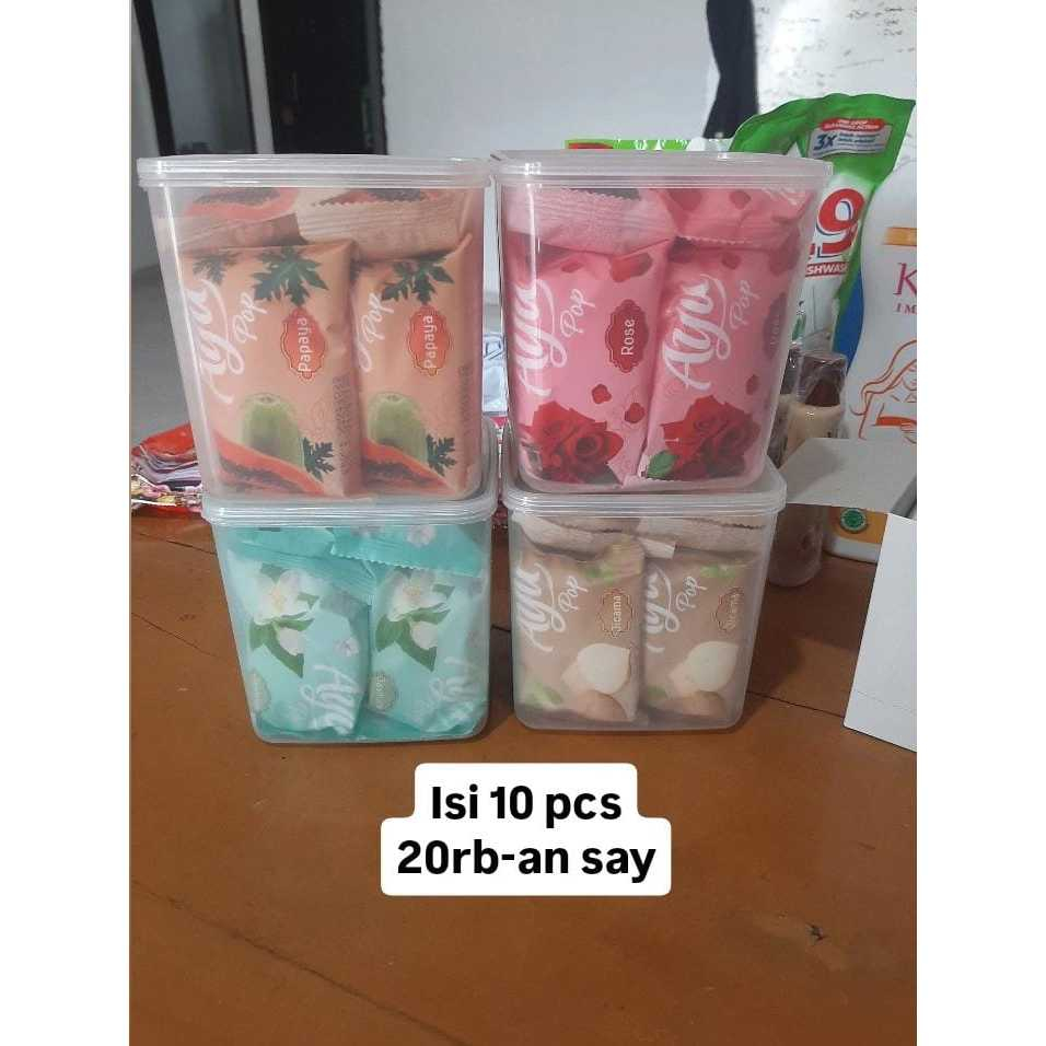 Sabun Ayu Pop Sabun Mandi Wangi Segar Gratis Toples isi 10 PCS