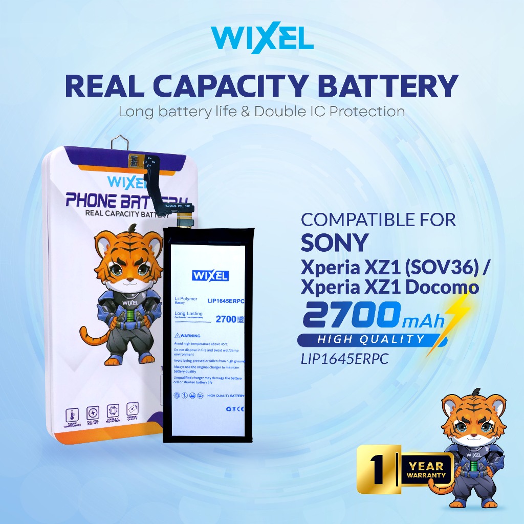 WIXEL Baterai Sony Xperia XZ1 Docomo AU SOV36 SO-01K LIP1645ERPC Double Power Real Capacity Batre Ba