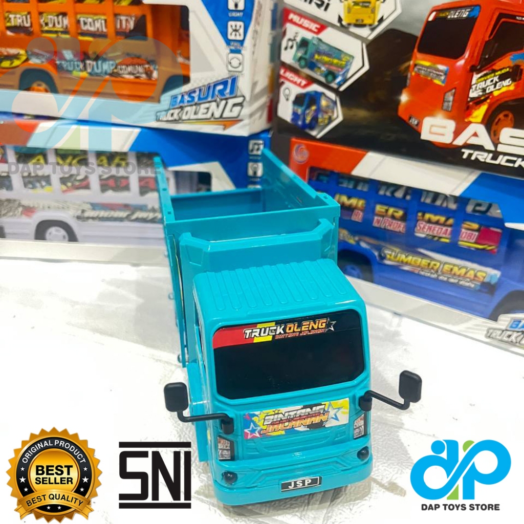 PROMO MAINAN ANAK TRUCK OLENG BASURI MUSIK DAN LAMPU / TRUK OLENG MUSIK TELOLET / MINIATUR TRUCK