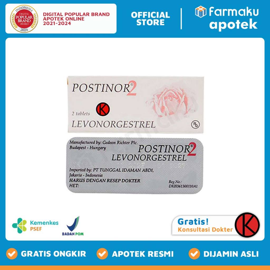 Postinor 0.75 mg  Blister 2 tablet - HBK