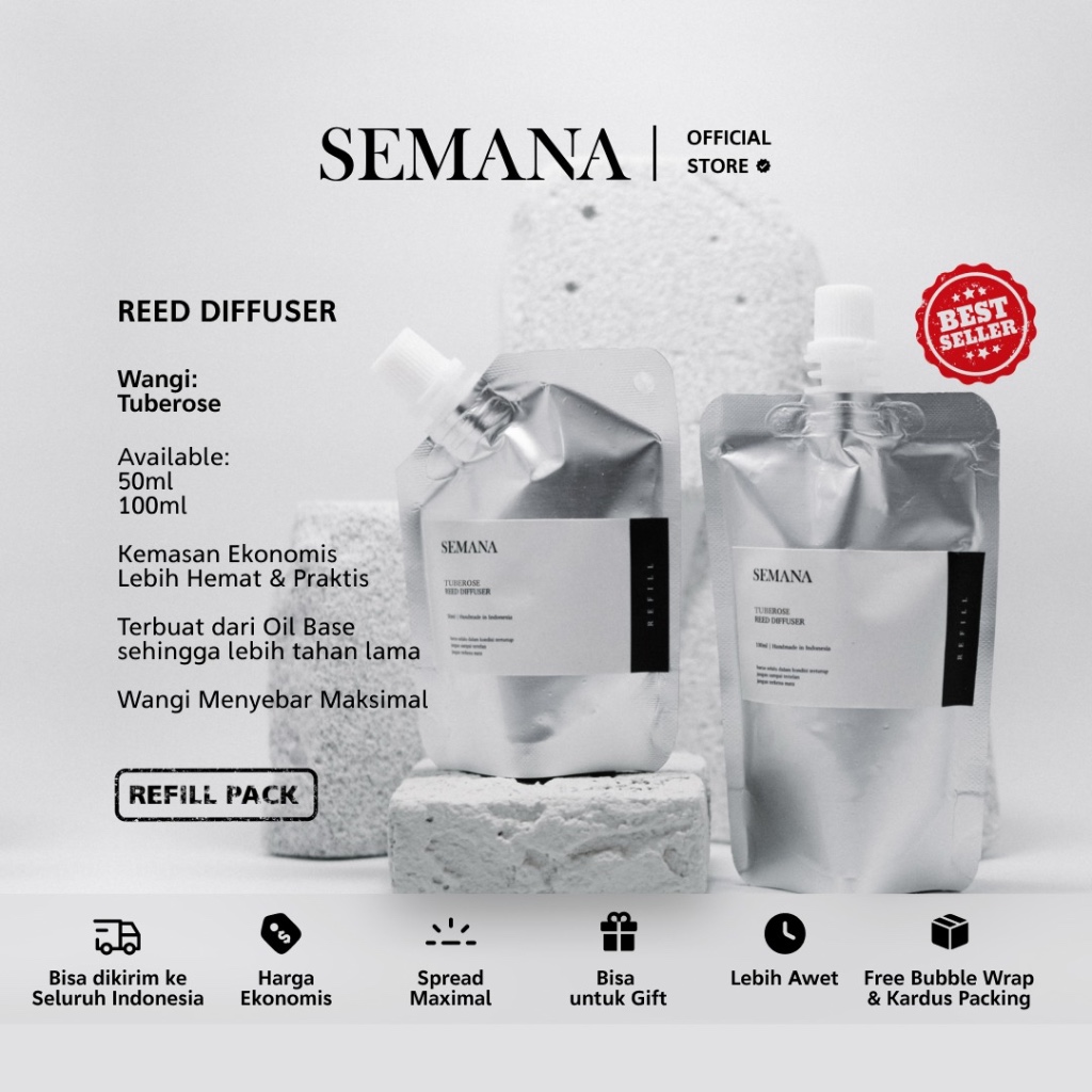 Refill Reed Diffuser Semana - Tuberose