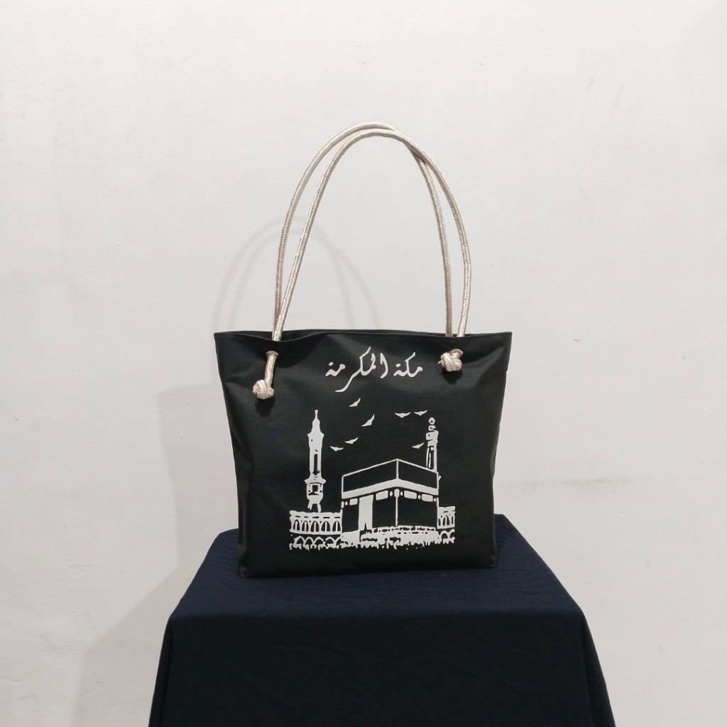 Tas ToteBag Tas Ibu Tas Pengajian Hampers Oleh oleh Umroh Haji Resleting Tali Sumbu