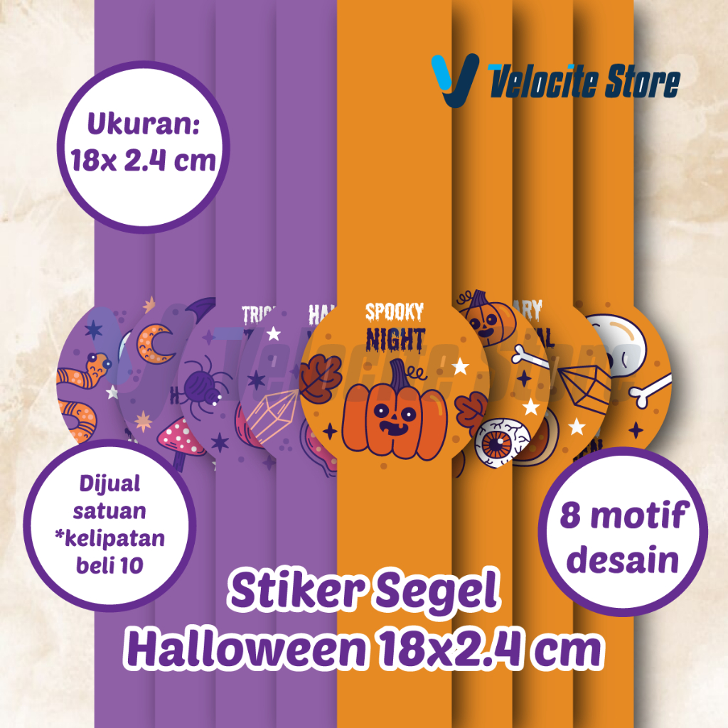 

Stiker Segel Toples Halloween Ukuran 18x2.4 cm (1 pcs)