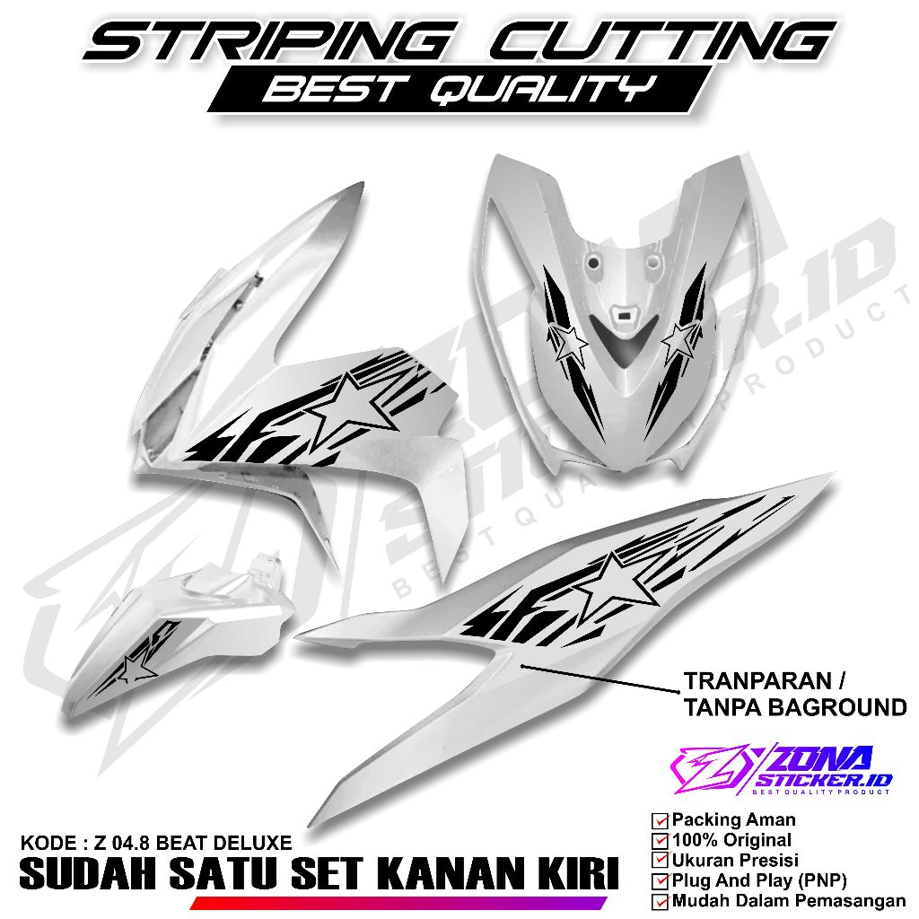 STRIPING CUTTING BEAT NEW DELUXE 2020 2021 2022 2023 2024 04.8 CUTTING STICKER cutting sticker motor