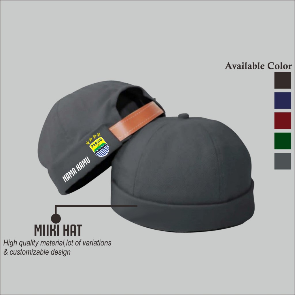 TOPI MIKI PERSIB JUARA BINTANG 4.TOPI PECI MIKI PERSIB BISA PAKAI NAMA
