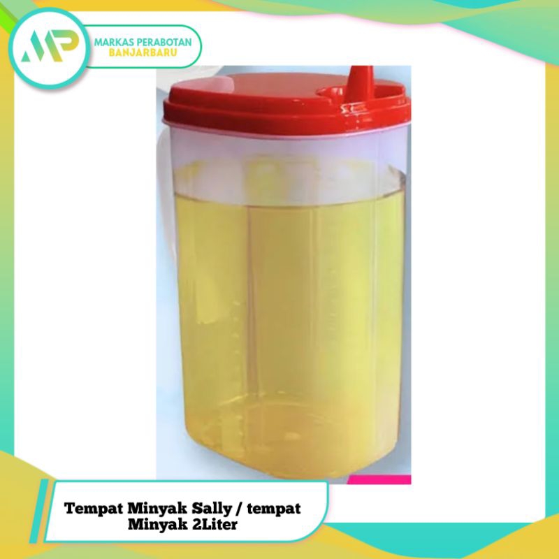Tempat Minyak Sally 2Liter / Wadah Minyak Goreng Plastik Ukuran 2 Liter