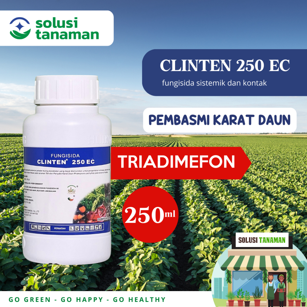 NEW PRODUK OBAT HAMA CLINTEN 250ML PEMBASMI ANEKA HAMA JAMUR TANAMAN SAYUR SAYURAN BUAH, OBAT