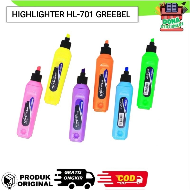 

HIGHLIGHTER HL-701 GREEBEL / STABILO PASTEL / STABILO WARNA / STABILO GREEBEL