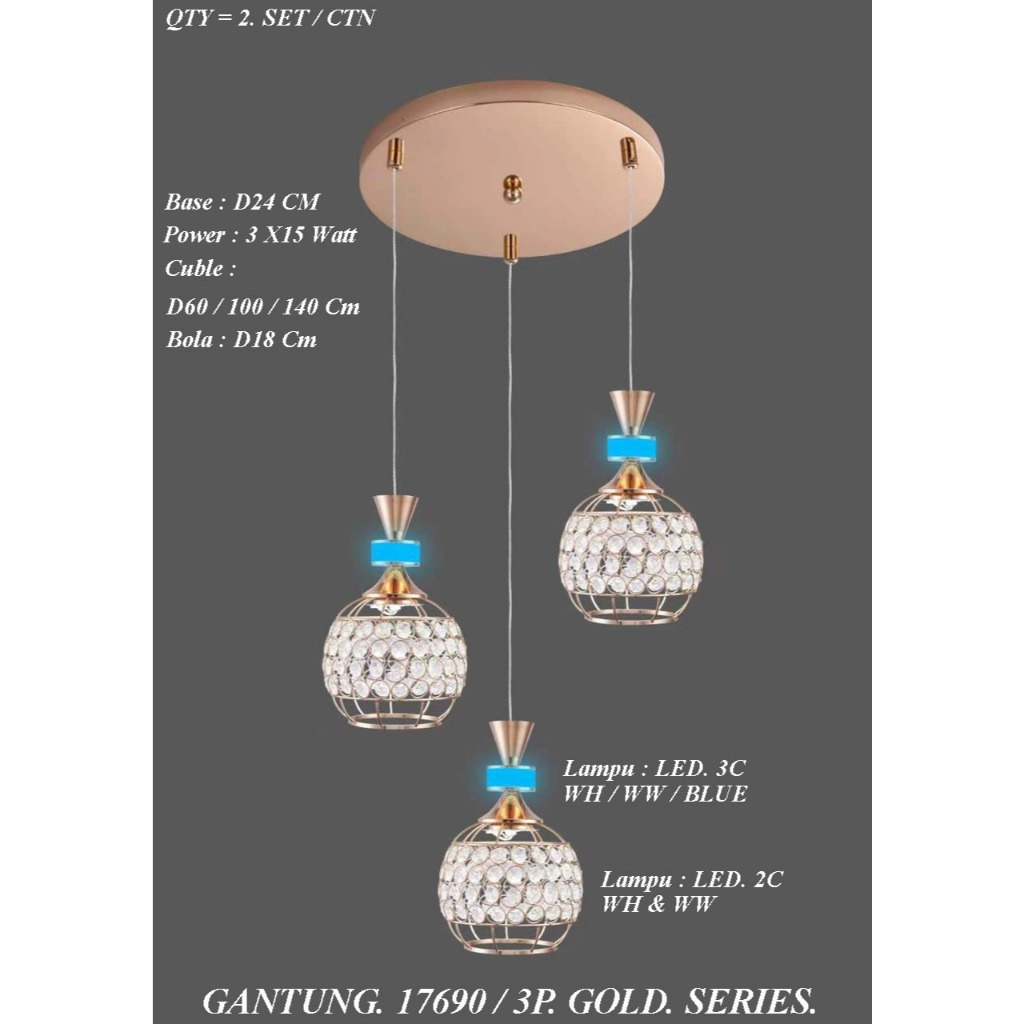 LAMPU HIAS 17690/3P GD