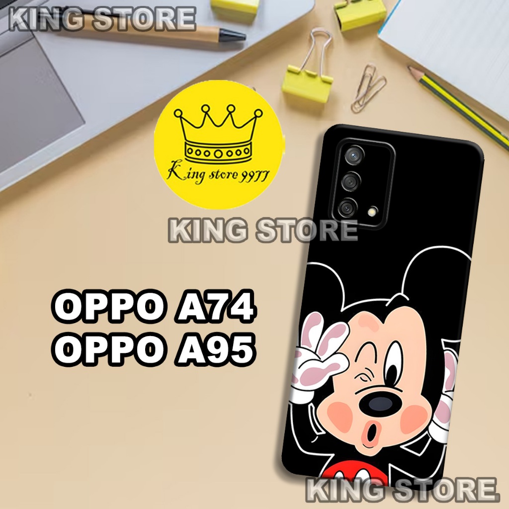 (KS3)  Softcase karet untuk OPPO A74 - OPPO A95 Motif gambar karakter Lucu/casing OPPO A74 - OPPO A9