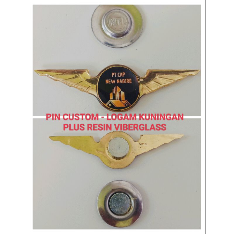 PIN CUSTOM, PIN SMILE RSUD, BAHAN LOGAM KUNINGAN & PIN BAHAN RESIN VIBERGLASS