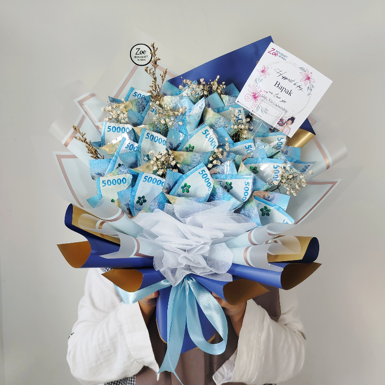 Buket Uang bunga baby breath caspea / Buket Uang Wisuda / Money bouquet Graduation / Hadiah Ulang ta