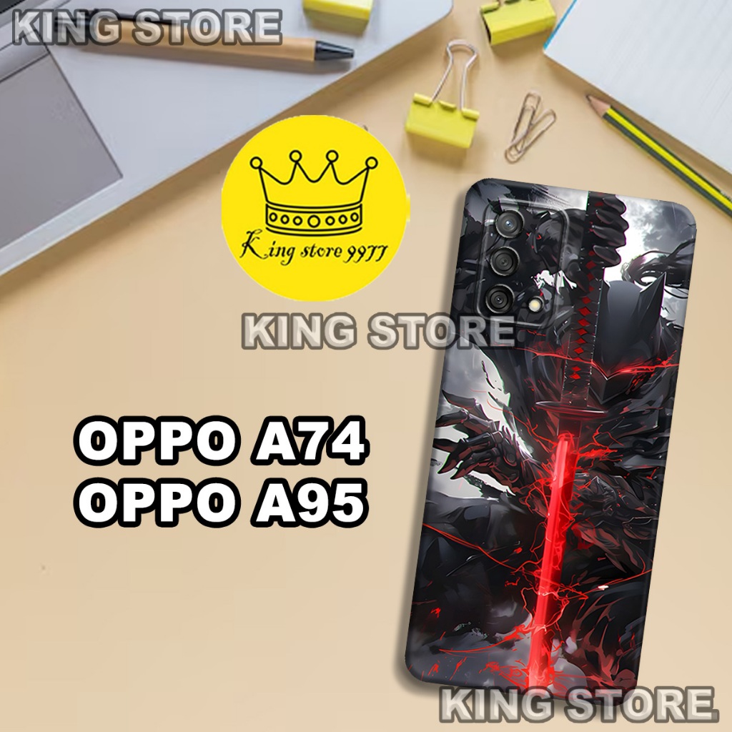 (KS13)  Softcase karet untuk OPPO A74 - OPPO A95 Motif gambar karakter Robot/casing OPPO A74 - OPPO 