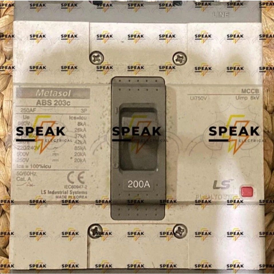 MCCB LS METASOL ABS 203C 200 AMPERE 3POLE