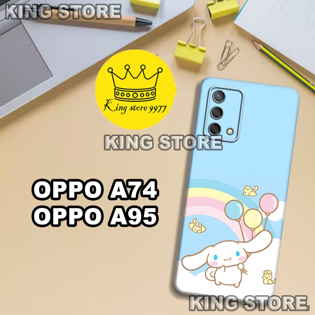 (KS16)  Softcase karet untuk OPPO A74 - OPPO A95 Motif gambar karakter Lucu/casing OPPO A74 - OPPO A