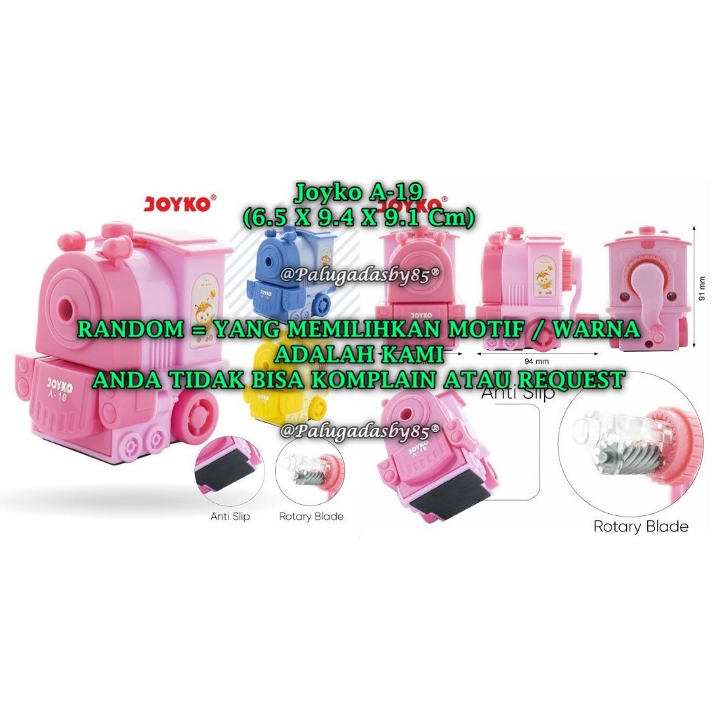 

(1 Biji) GROSIR Rautan Meja Putar JOYKO A-19 / Sharpener Rautan Serutan Putar Joyko A-19 (1 Biji)