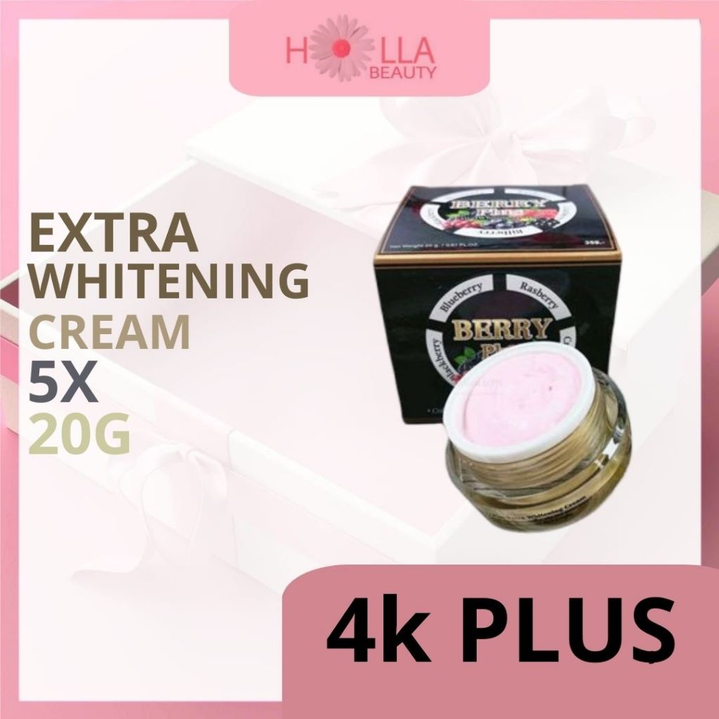 4K BERRY PLUS 5X EXTRA WHITENING CREAM / CREAM UNTUK FLEK / CREAM BEKAS JERAWAT