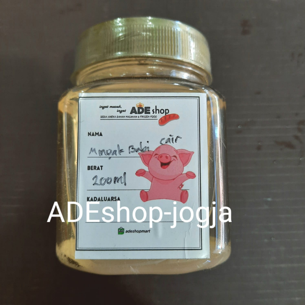 

minyak babi asli pork oil lard homemade 200ml