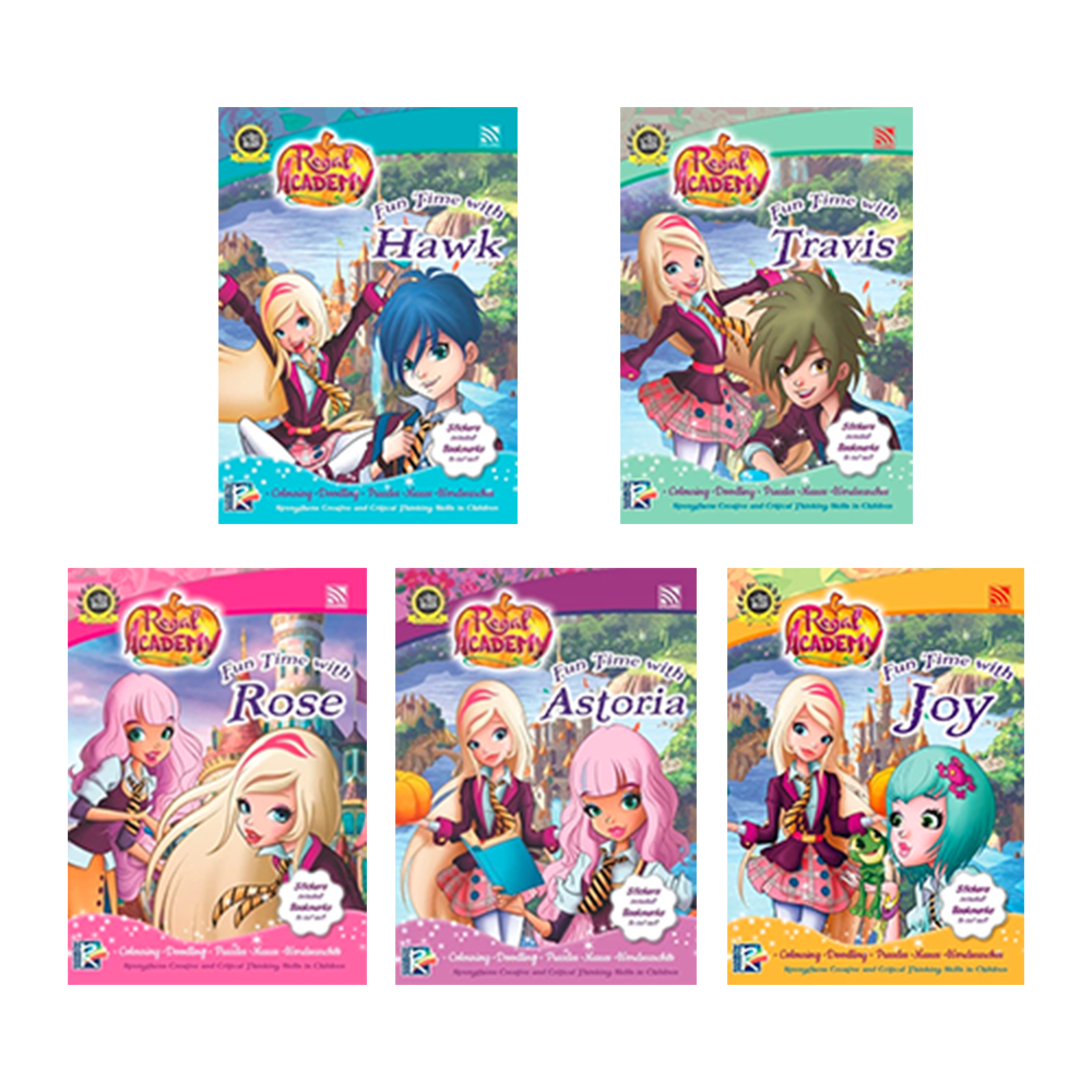 [Mizan Jakarta PI] Buku Activity anak Regal Academy - Hawk / Astoria / Joy / Rosa / Travis
