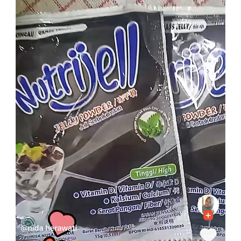 

1 Bks Nutrijell Cincau bubuk powder @15gram