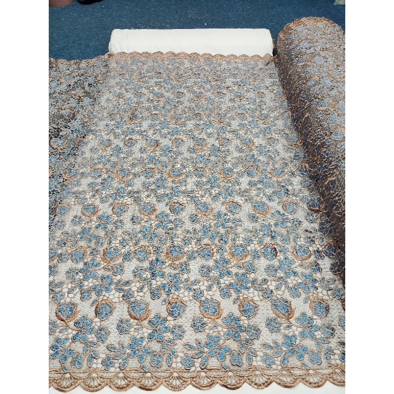 Kain tile New Prada motif bunga rambat / kain Tile Prada mewah terbaru