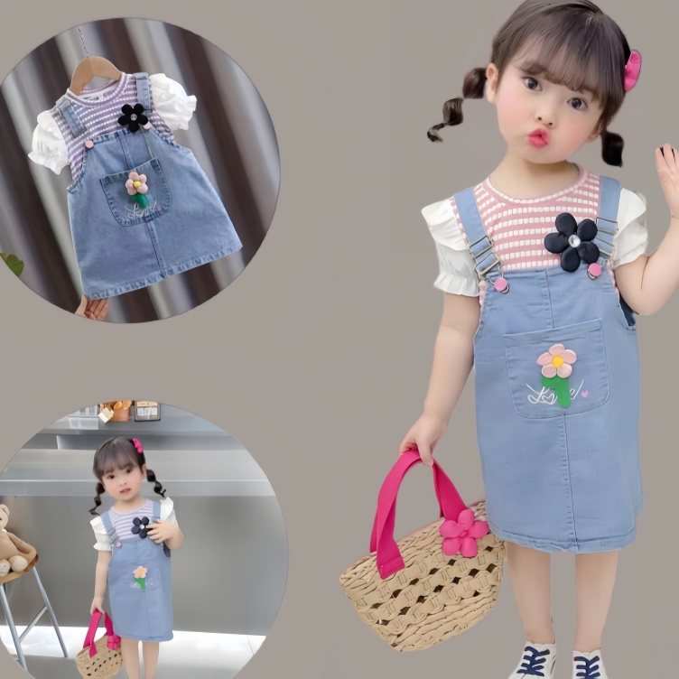 Rok Jeans Anak PerempuanOverall anak perempuan importbaju kodok anak perempuanbaju kodok jins anak p