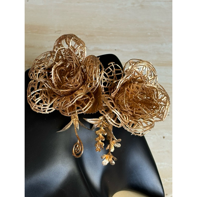 mawar gold jaring/ bunga sanggul
