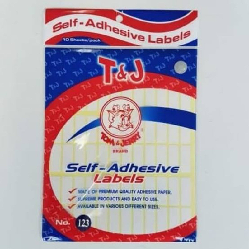 

Label Sticker T&J 124-125-126-127-129 1 pak [ 10 Lembar ]