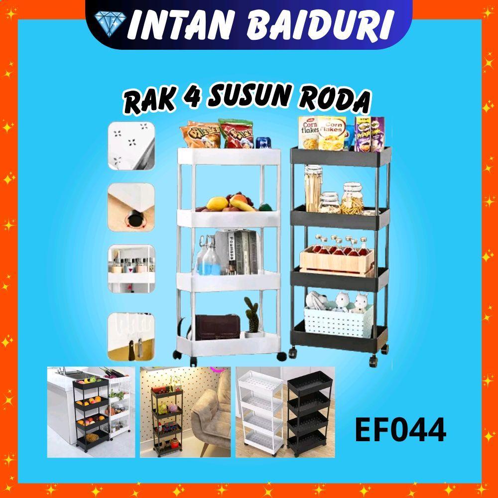 Rak 4 Susun Plus roda Serbaguna Plastik