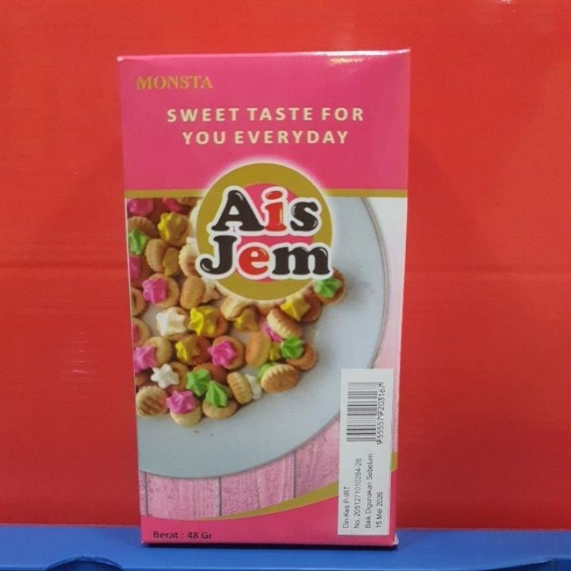 

Monsra Biscuit Roti Ais Jem / Gem Rose gula warna warni 48 gr