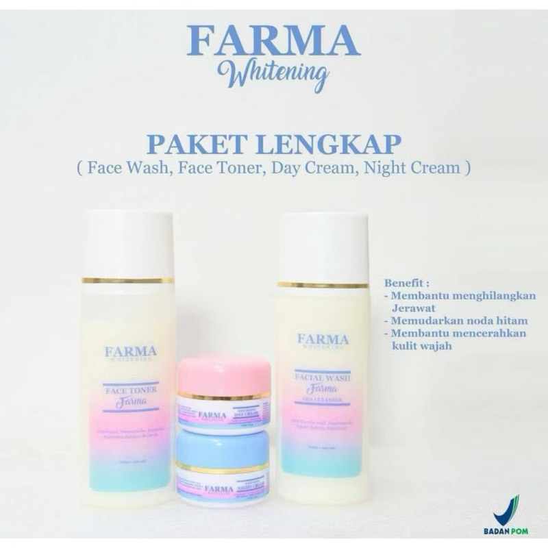 FARMA SKINCARE BPOM | Paket Skincare Farma Cream Original